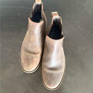 Jack & Jones Brown Leather Chelsea Boots